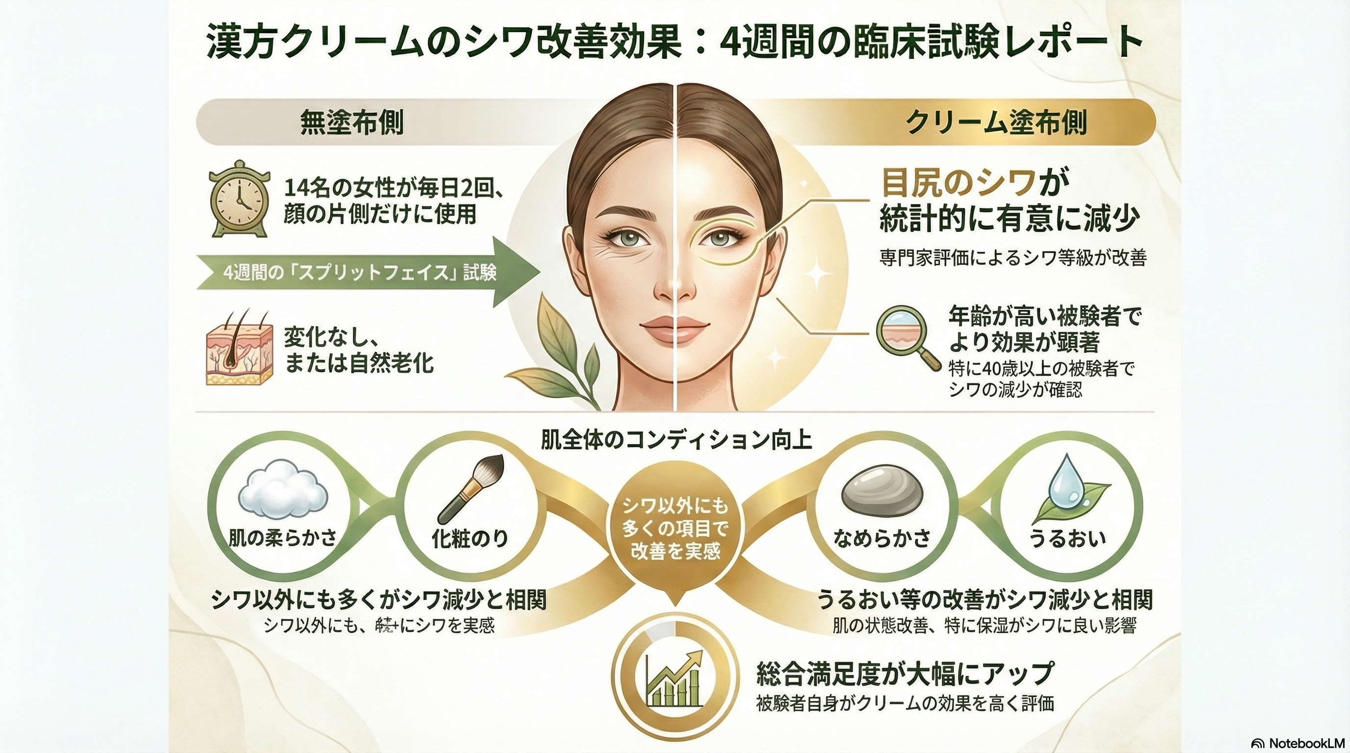 漢方クリームのシワ改善効果：概要